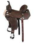 Hilason Flex Tree Western Horse Saddle In American Leather Barrel Trail