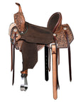 Flex Tree Western Horse Saddle In American Leather Barrel Trail By Hilason