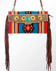 American Darling Hand Tooled Saddle Blanket Genuine Leather Women Bag Western Handbag Purse
