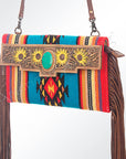 American Darling Hand Tooled Saddle Blanket Genuine Leather Women Bag Western Handbag Purse