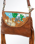American Darling ADBGA156 Cross Body I Hand Tooled Genuine Leather Women Bag Western Handbag Purse