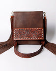 American Darling Large Crossbody Hand Tooled Genuine Leather Women Bag Western Handbag Purse