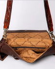 American Darling Large Crossbody Hand Tooled Genuine Leather Women Bag Western Handbag Purse