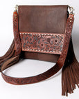 American Darling Large Crossbody Hand Tooled Genuine Leather Women Bag Western Handbag Purse