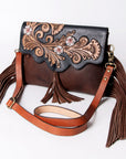 American Darling ADBGA162 Wallet Hand Tooled Genuine Leather Women Bag Western Handbag Purse