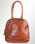 Spaghetti Western Swc123Acg Tote Vintage Handmade Drum Dyed Genuine European Cowhide Leather Women Bag Western Handbag Purse