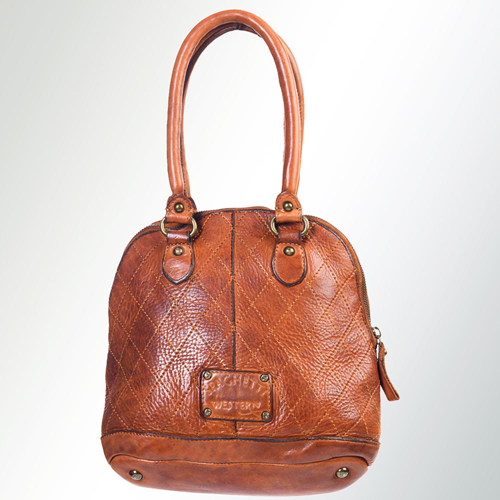 Spaghetti Western Swc123Acg Tote Vintage Handmade Drum Dyed Genuine European Cowhide Leather Women Bag Western Handbag Purse