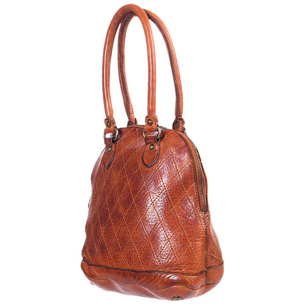 Spaghetti Western Swc123Acg Tote Vintage Handmade Drum Dyed Genuine European Cowhide Leather Women Bag Western Handbag Purse