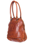 Spaghetti Western Swc123Acg Tote Vintage Handmade Drum Dyed Genuine European Cowhide Leather Women Bag Western Handbag Purse