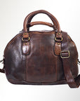 Spaghetti Western Swc124Bbrn Tote Vintage Handmade Drum Dyed Genuine European Cowhide Leather Women Bag Western Handbag Purse