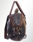 Spaghetti Western Swc124Bbrn Tote Vintage Handmade Drum Dyed Genuine European Cowhide Leather Women Bag Western Handbag Purse