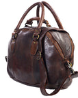 Spaghetti Western Swc124Bbrn Tote Vintage Handmade Drum Dyed Genuine European Cowhide Leather Women Bag Western Handbag Purse