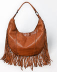 Spaghetti Western Swc127Tan Hobo Vintage Handmade Drum Dyed Genuine European Cowhide Leather Women Bag Western Handbag Purse