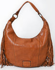 Spaghetti Western Swc127Tan Hobo Vintage Handmade Drum Dyed Genuine European Cowhide Leather Women Bag Western Handbag Purse