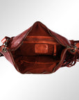 Spaghetti Western Swc128Cg Hobo Vintage Handmade Drum Dyed Genuine European Cowhide Leather Women Bag Western Handbag Purse