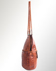 Spaghetti Western Swc130Cg Tote Vintage Handmade Drum Dyed Genuine European Cowhide Leather Women Bag Western Handbag Purse