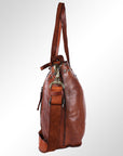 Spaghetti Western Swc135Btan Tote Vintage Handmade Drum Dyed Genuine European Cowhide Leather Women Bag Western Handbag Purse