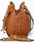 Spaghetti Western Swc137Tan Tote Vintage Handmade Drum Dyed Genuine European Cowhide Leather Women Bag Western Handbag Purse