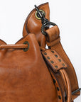 Spaghetti Western Swc137Tan Tote Vintage Handmade Drum Dyed Genuine European Cowhide Leather Women Bag Western Handbag Purse