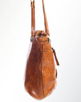 Spaghetti Western Swc138Atan Hobo Vintage Handmade Drum Dyed Genuine European Cowhide Leather Women Bag Western Handbag Purse