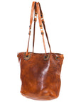 Spaghetti Western Swc138Atan Hobo Vintage Handmade Drum Dyed Genuine European Cowhide Leather Women Bag Western Handbag Purse