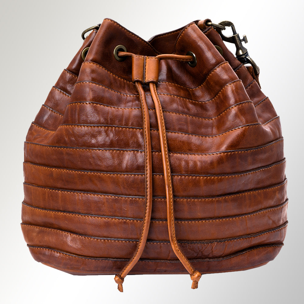 Spaghetti Western Swc138Bcg Hobo Vintage Handmade Drum Dyed Genuine European Cowhide Leather Women Bag Western Handbag Purse
