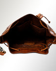 Spaghetti Western Swc138Bcg Hobo Vintage Handmade Drum Dyed Genuine European Cowhide Leather Women Bag Western Handbag Purse