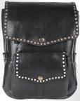 Spaghetti Western Swc139Blk Tote Vintage Handmade Drum Dyed Genuine European Cowhide Leather Women Bag Western Handbag Purse