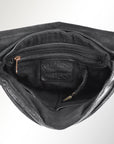 Spaghetti Western Swc139Blk Tote Vintage Handmade Drum Dyed Genuine European Cowhide Leather Women Bag Western Handbag Purse