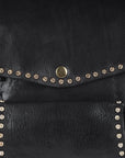 Spaghetti Western Swc139Blk Tote Vintage Handmade Drum Dyed Genuine European Cowhide Leather Women Bag Western Handbag Purse