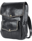 Spaghetti Western Swc139Blk Tote Vintage Handmade Drum Dyed Genuine European Cowhide Leather Women Bag Western Handbag Purse