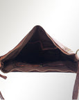 Spaghetti Western Swc142Abrn Hobo Vintage Handmade Drum Dyed Genuine European Cowhide Leather Women Bag Western Handbag Purse