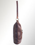 Spaghetti Western Swc142Abrn Hobo Vintage Handmade Drum Dyed Genuine European Cowhide Leather Women Bag Western Handbag Purse