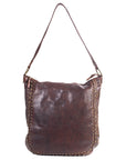 Spaghetti Western Swc142Abrn Hobo Vintage Handmade Drum Dyed Genuine European Cowhide Leather Women Bag Western Handbag Purse