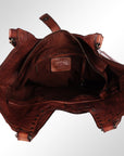 Spaghetti Western Swc144Acg Tote Vintage Handmade Drum Dyed Genuine European Cowhide Leather Women Bag Western Handbag Purse