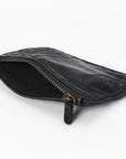 Spaghetti Western Swc146Ablk Card-Holder Vintage Handmade Drum Dyed Genuine European Cowhide Leather Women Bag Western Handbag Purse