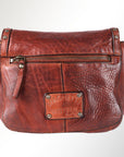Spaghetti Western Swc149Cg Envelope Vintage Handmade Drum Dyed Genuine European Cowhide Leather Women Bag Western Handbag Purse