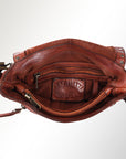 Spaghetti Western Swc149Cg Envelope Vintage Handmade Drum Dyed Genuine European Cowhide Leather Women Bag Western Handbag Purse