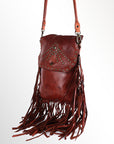 Spaghetti Western Swc150Cg Large Crossbody Vintage Handmade Drum Dyed Genuine European Cowhide Leather Women Bag Western Handbag Purse