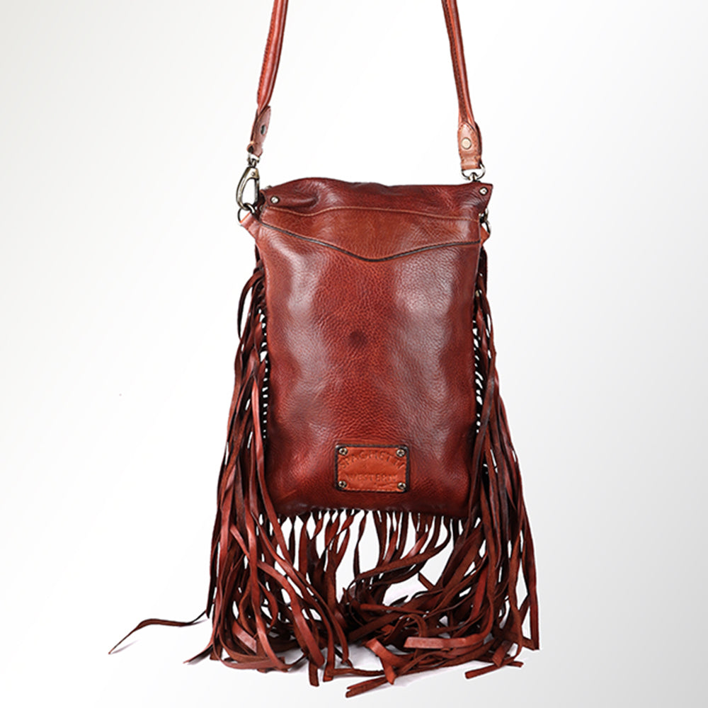 Spaghetti Western Swc150Cg Large Crossbody Vintage Handmade Drum Dyed Genuine European Cowhide Leather Women Bag Western Handbag Purse