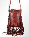 Spaghetti Western Swc150Cg Large Crossbody Vintage Handmade Drum Dyed Genuine European Cowhide Leather Women Bag Western Handbag Purse