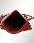 Spaghetti Western Swc150Cg Large Crossbody Vintage Handmade Drum Dyed Genuine European Cowhide Leather Women Bag Western Handbag Purse