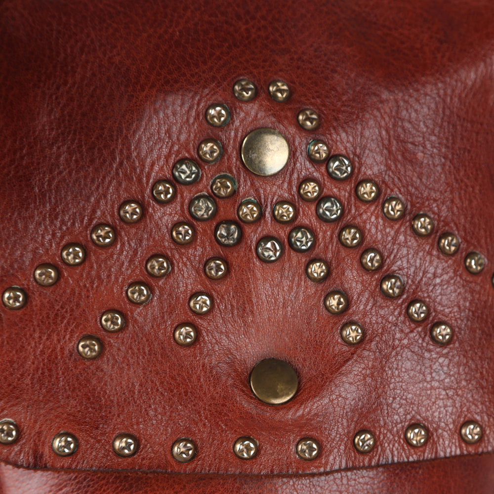 Spaghetti Western Swc150Cg Large Crossbody Vintage Handmade Drum Dyed Genuine European Cowhide Leather Women Bag Western Handbag Purse