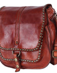 Spaghetti Western Swc157Acg Cross Body I Vintage Handmade Drum Dyed Genuine European Cowhide Leather Women Bag Western Handbag Purse