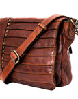 Spaghetti Western Swc158Cg Cross Body I Vintage Handmade Drum Dyed Genuine European Cowhide Leather Women Bag Western Handbag Purse