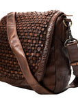 Spaghetti Western Swc160Brn Cross Body I Vintage Handmade Drum Dyed Genuine European Cowhide Leather Women Bag Western Handbag Purse