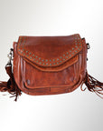 Spaghetti Western Swc164Atan Cross Body I Vintage Handmade Drum Dyed Genuine European Cowhide Leather Women Bag Western Handbag Purse