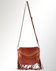 Spaghetti Western Swc164Atan Cross Body I Vintage Handmade Drum Dyed Genuine European Cowhide Leather Women Bag Western Handbag Purse
