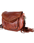 Spaghetti Western Swc164Atan Cross Body I Vintage Handmade Drum Dyed Genuine European Cowhide Leather Women Bag Western Handbag Purse
