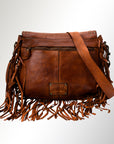Spaghetti Western Swc164Bcg Cross Body I Vintage Handmade Drum Dyed Genuine European Cowhide Leather Women Bag Western Handbag Purse